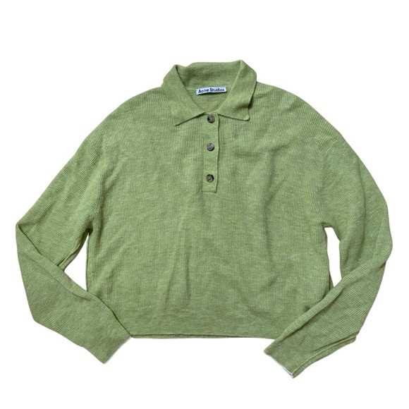 Acne Studios Kessa Summer Alpaca Knit Polo Sweater Size Large,New Products : American Fashion Style Bags On Sale